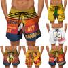 Men's 3D Turkey Head & Banana Print Swim Shorts