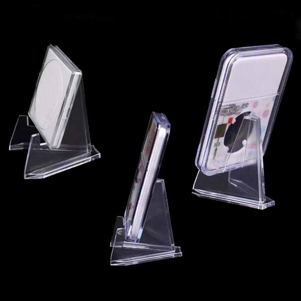 Clear Rack Small Easel for Phone Card Acrylic Coin Display Stand Holder Commemorative Coin Capsule Medal Holder Support