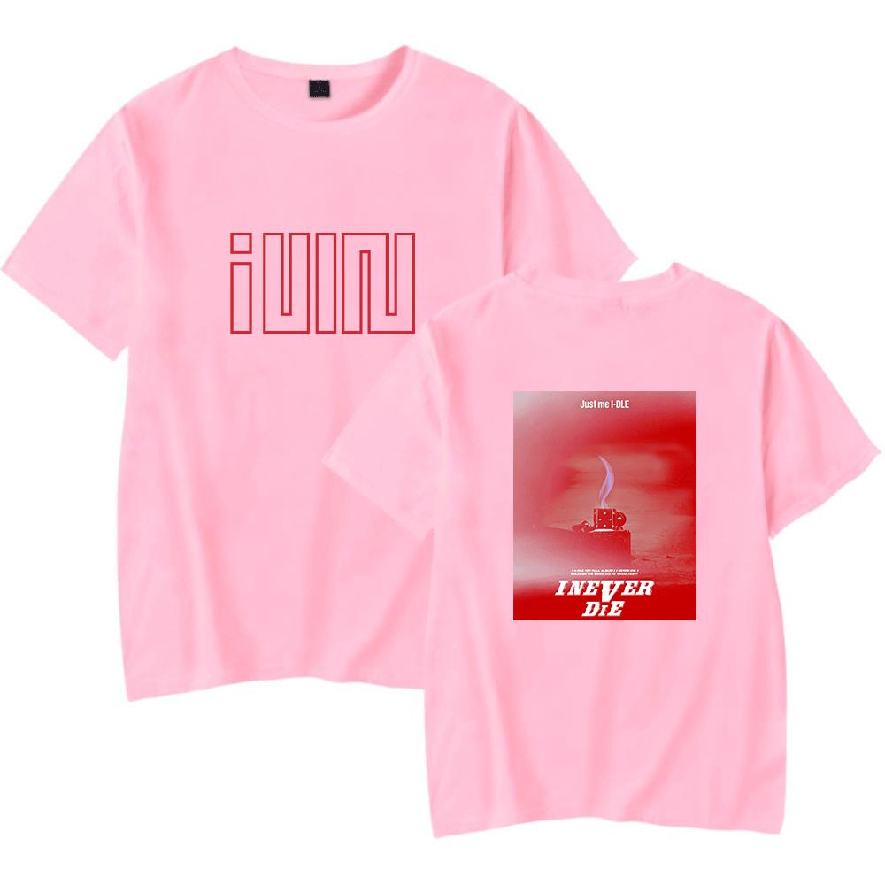 2023 Kpop Gidle New Album I Never Die Tshirt Cotton Tee Tops Short Sleeve For Unisex And Women Casual Streetwear