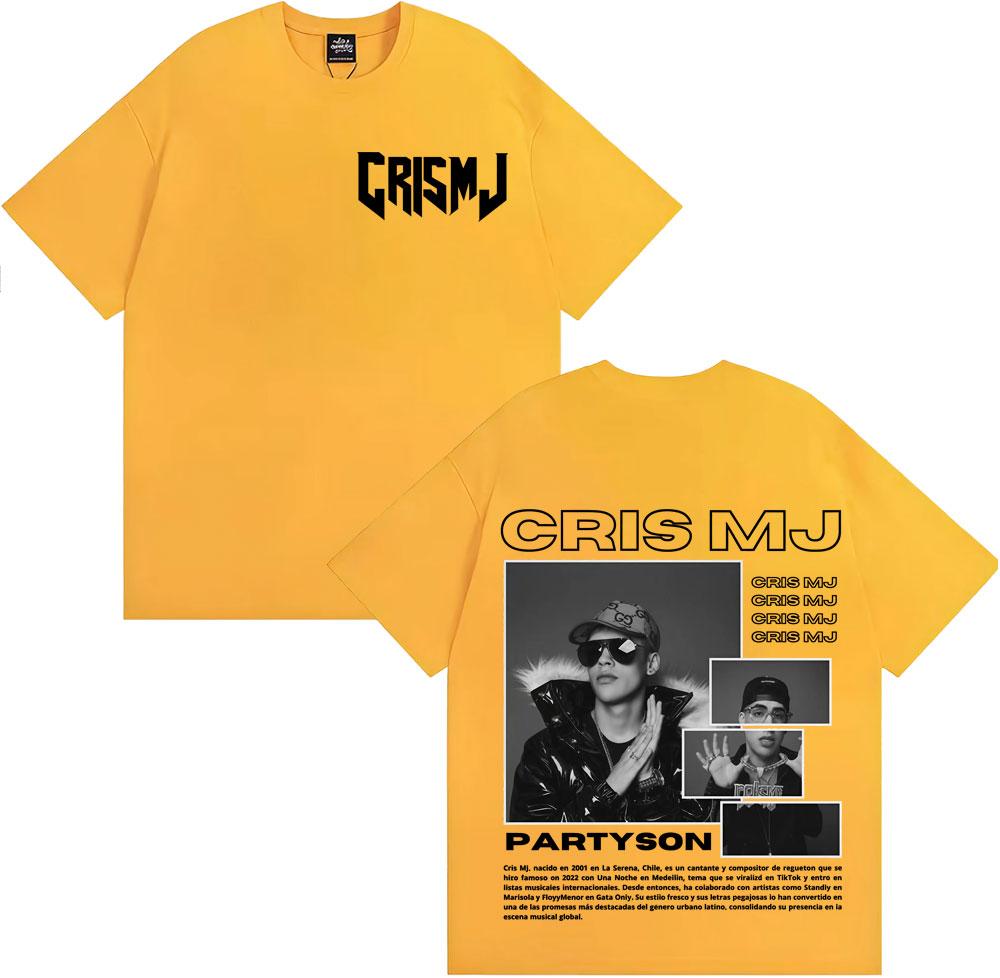 Rapper Cris Mj Tour 2025 Merch T-shirts Men Women Harajuku Vintage T Shirt Oversized Hip Hop High Quality Tee Shirt Streetwear