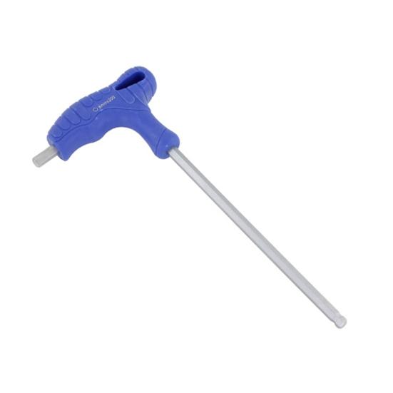 Small Space Operation Tool T-Handle Hex Wrench, Professional Ergonomic Grip Metric Extended Shaft Industrial Equipment Maintenance Wrench for