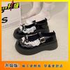 Sweet bow small leather shoes women's 2025 spring/summer new retro British Mary Jane women's shoes