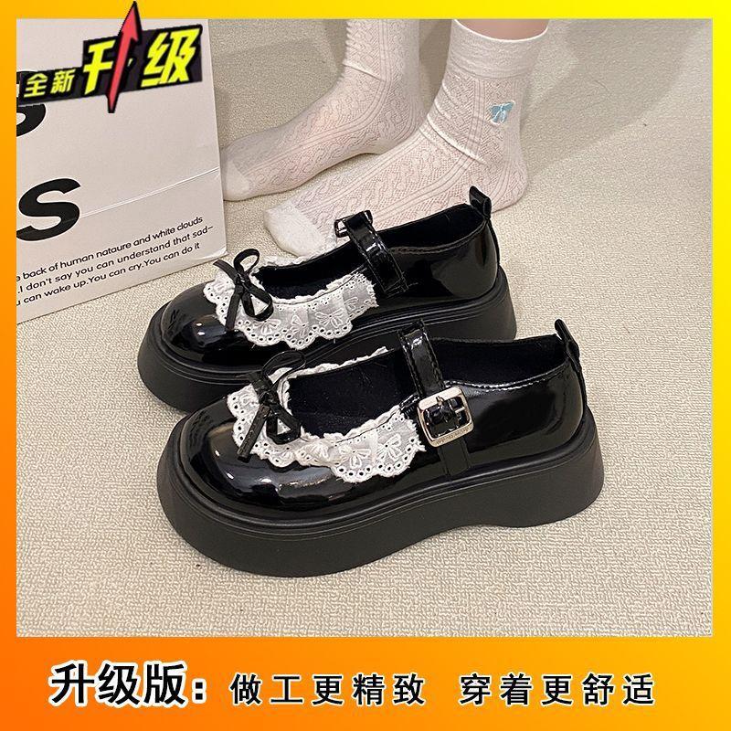 Sweet Bow Small Leather Shoes Women's 2025 Spring/summer New Retro British Mary Jane Women's Shoes