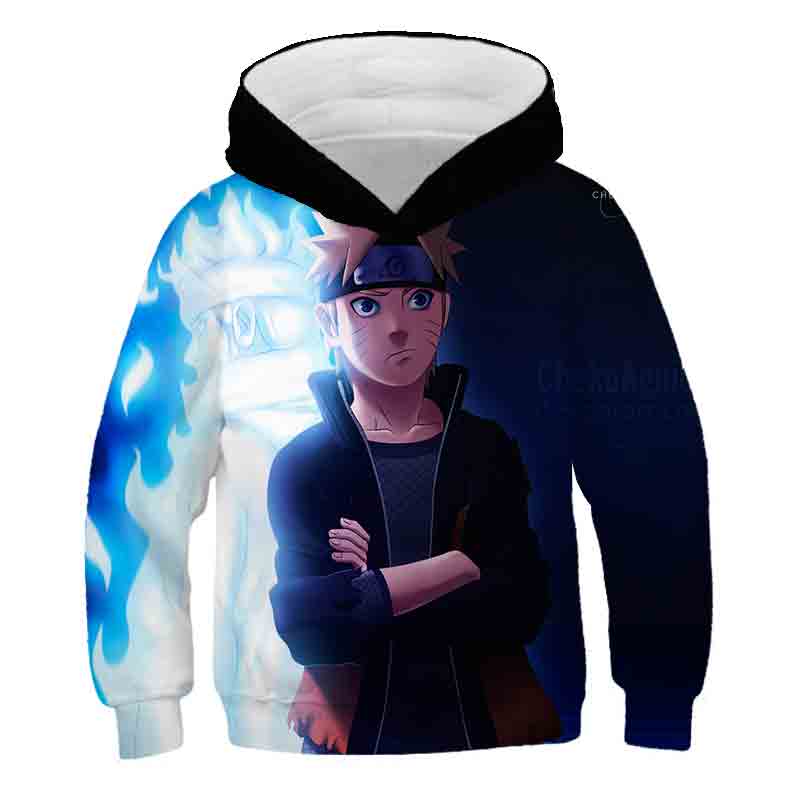 Narutos chłopcy jesień/zima bluzy z długim rękawem moda Kakashi bluzy dla dzieci chłopcy Naruto topy swetry ubrania