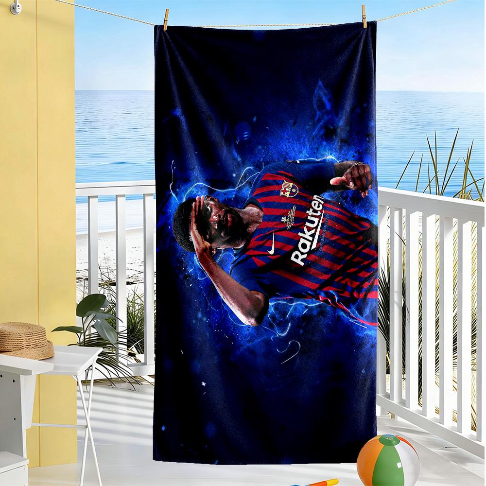 Ac Milan Crest Close-up Beach Towel High Absorbency & Quick-Dry Comfortable Lightweight