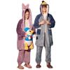 Winter Fleece-Lined Hooded Cartoon Robe – Thick, Long, and Outdoor-Ready