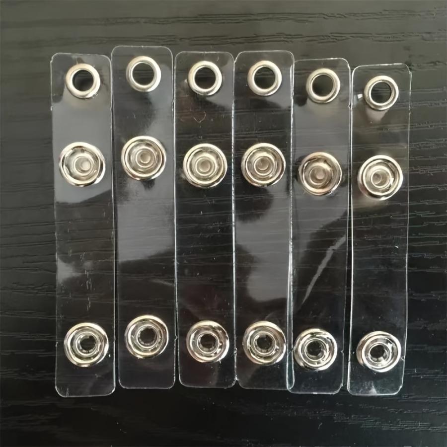 2D 6pcs, 12pcs, Clear PVC with Stainless Steel ID Badge Holder with Safety Metal Clip - Clear Lanyard Keychain Suitable for Name Tags, ID Cards, Keys