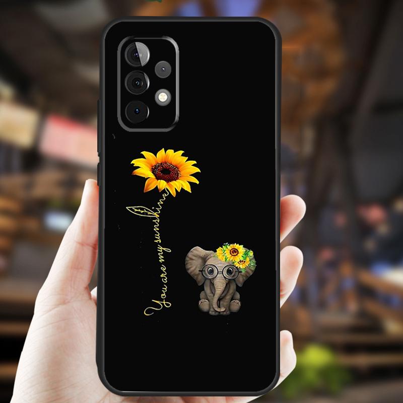 Beautiful Yellow Sunflower Case For Samsung Galaxy A32 A56 A16 A15 A22 A52 A54 A14 A26 A36 A55 A35 A05 A06 A53 A33 A13