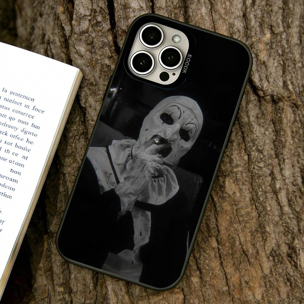 

Horror Art the Clown Funny Phone Case For iPhone 17,16,15,14,13,12,11 Plus,Pro Max,XS,Colorful Silver Black Cover iPhone16e