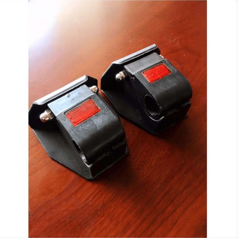 Fire Truck Rolling Shutter Door Pull Rod Base with Square Reflective Plate