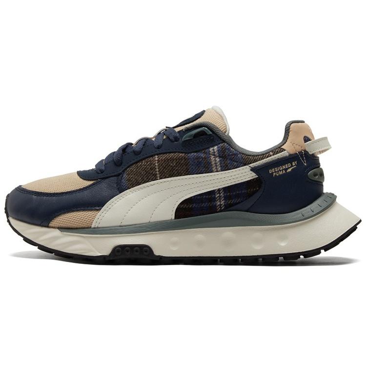 PUMA Wild Rider Flannel Blue Cream White Men s 384186-01 EU 37