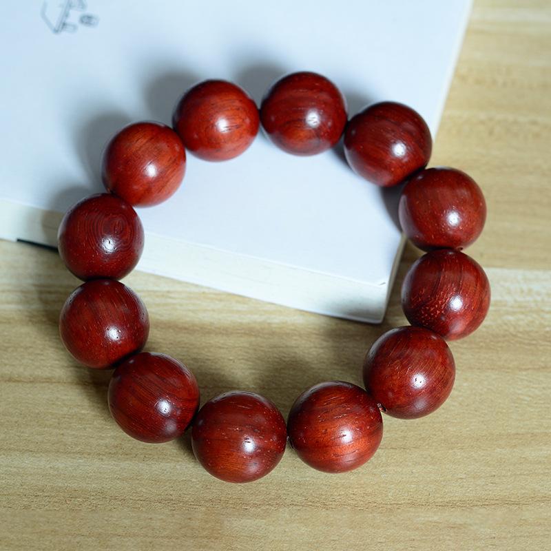 Fine Argentinian Green Sandalwood Single Circle Men's Bracelet Ethnic Style Sandalwood Buddha Pearl Bracelet Cultural Toy Bracelet