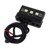1pc Motorcycle License Plate Light LED Mini 12V CNC Aluminum Alloy Waterproof Rear Tail Motorbikes Light for License Plate Black