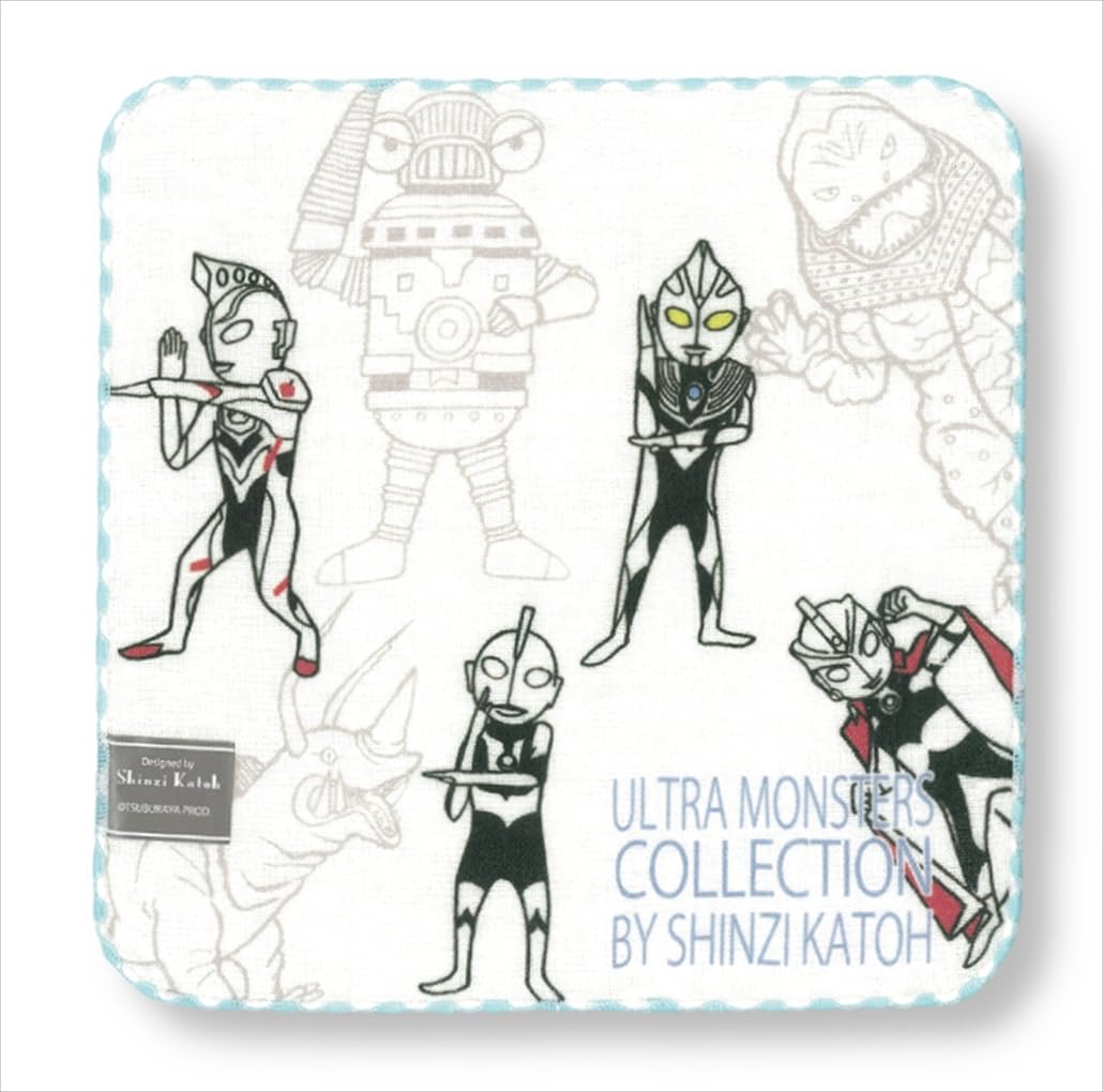 

Kaneno Made in Gauze VS Quick 23 x 23cm Towel, Japan, Towel, Non-Twist Pile, Monsters, Ultraman, MS, Senshu, Drying, Approx.