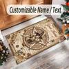 Fantasy Magic Theme Crystal Velvet Rug Personalized Custom Name Text Soft Floor Mat Home Decor