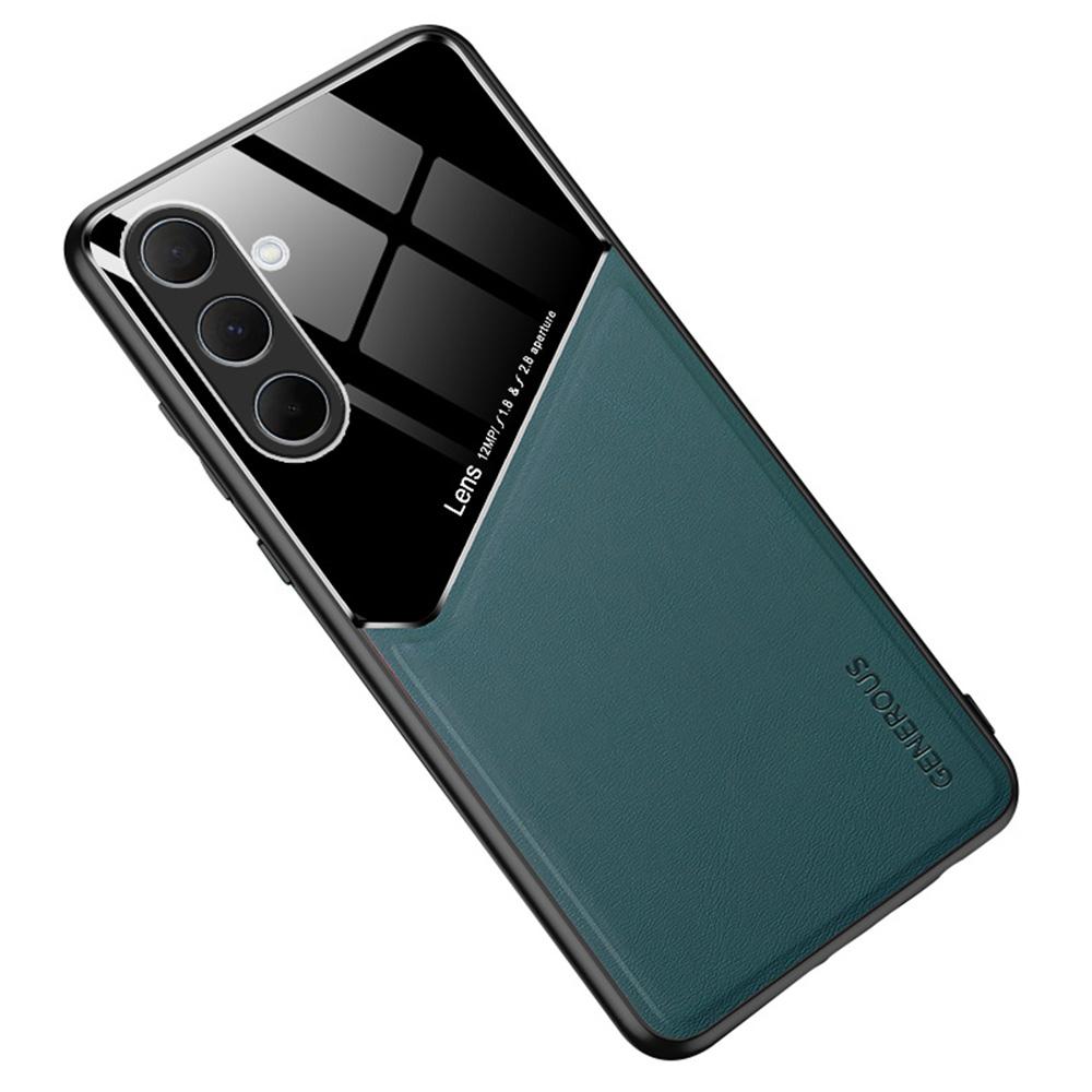 Pour Samsung Galaxy A56 5G Coque Revêtue de Cuir PC + TPU Couvercle Arrière de Téléphone