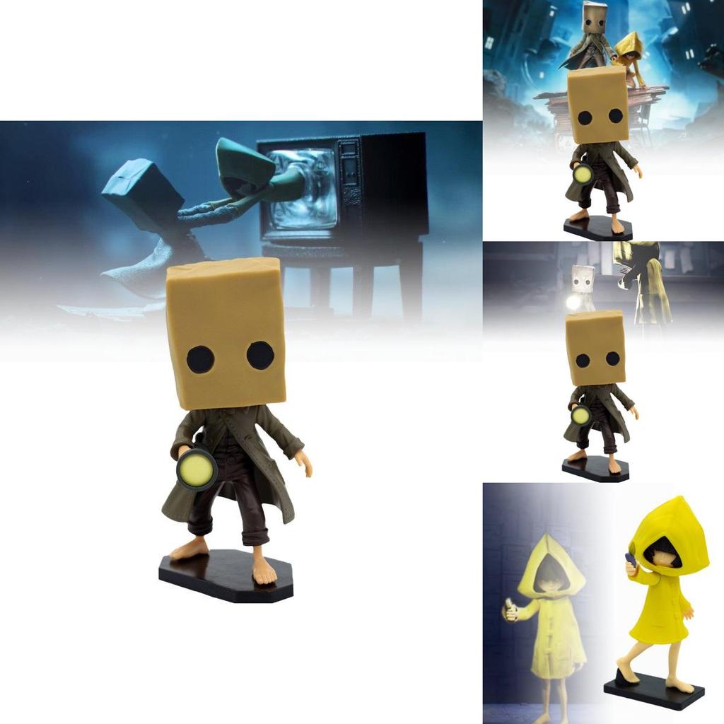 Atemberaubende Little Nightmares Sechs und Mono Actionfiguren PVC Sammlerstücke für Halloween