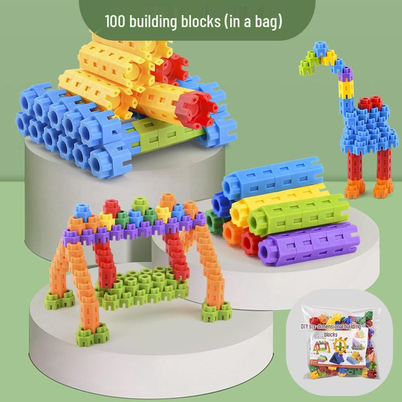 Early Childhood Educational Hexagonal Interlocking Building Blocks for Kids 2.1cm x 2cm