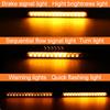 1PCS 15 LED Universal Trailer Light Bar 12-24V Brake Light with Sequential Flow Signal Turn Signal Lights for Truck Pickup Boat
