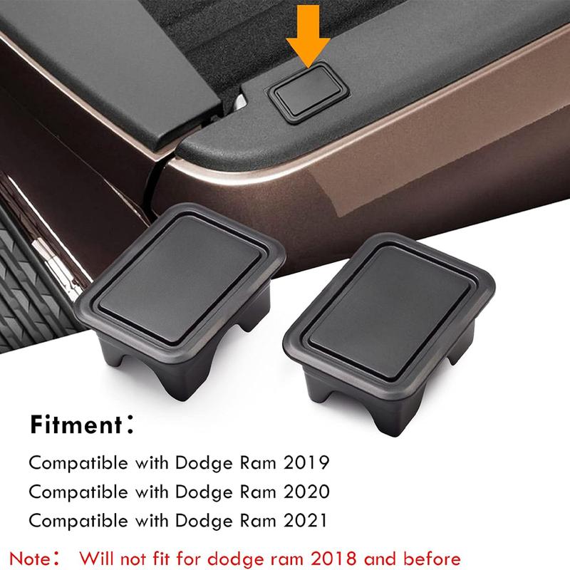 2 Sets Car Trunk Rear Bed Rail Stake Pocket Covers Car Bed Rail Stake Pocket Covers Black Stake Pocket Covers for Ram 2019-2024