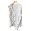 Cardigan da Donna a Bottoni Singoli Lavorati a Maglia Monocolore Maglione Cardigan Primavera Autunno Moda Coreana Maglioni Girocollo Capispalla Lavorati a Maglia