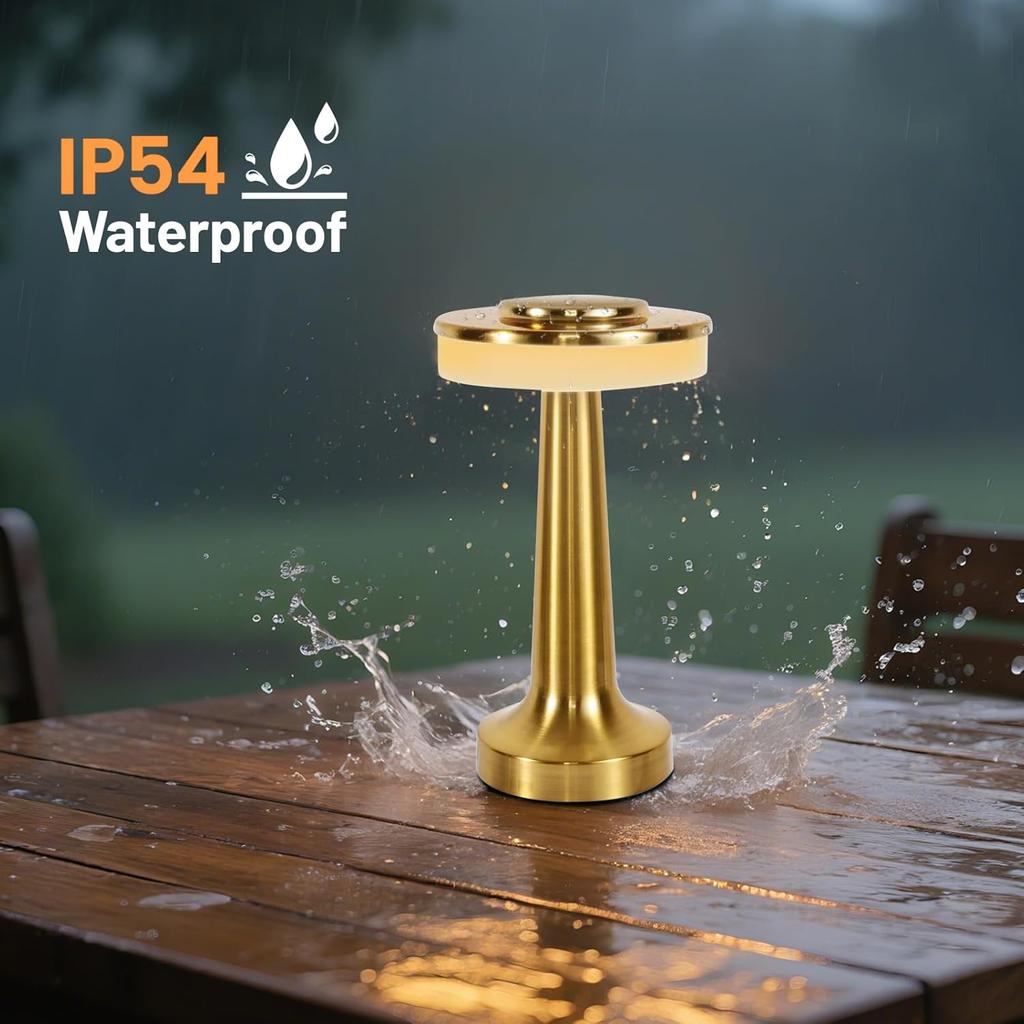 Cordless Table Lamp, Portable LED Desk Lamp, Table Sensor Control Beside Lamps, Kids Night Light with Stepless Dimming & Charging Completed Tip Light