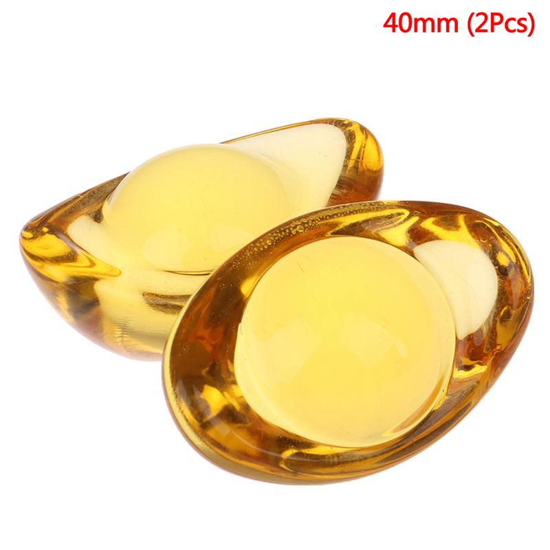 2Pcs Feng Shui Chinese Ancient Gold Ingot Mascot Citrine Ingot Money Wealth