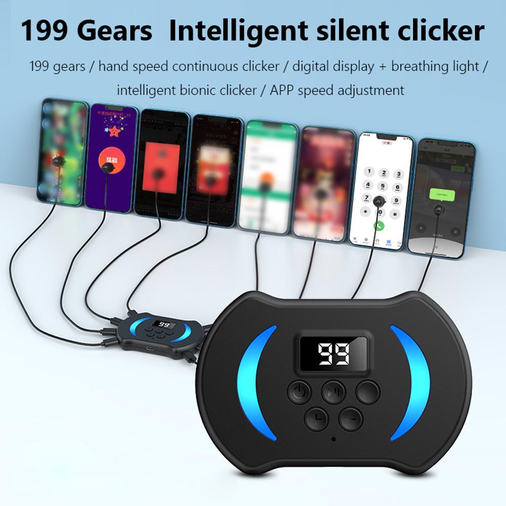 Mobile Phone Screen Auto Clicker Automatic Tapper Silent Screen Clickers Adjustable Speed for Games Live Broadcasts Likes Reward