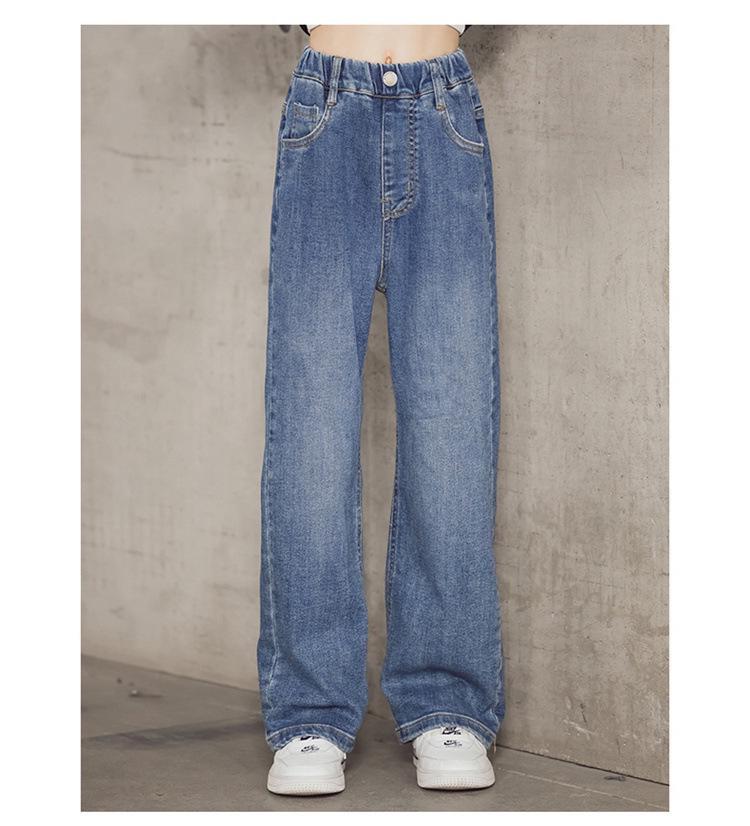 2023 Trendy Girls' Loose Straight-Leg Jeans - Autumn Korean Style Casual Long Pants