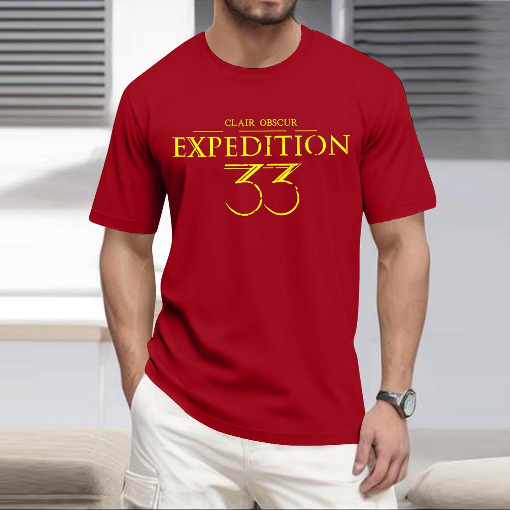 Stylish And Casual Men's Round-neck Loose-fitting Short-sleeved Top.