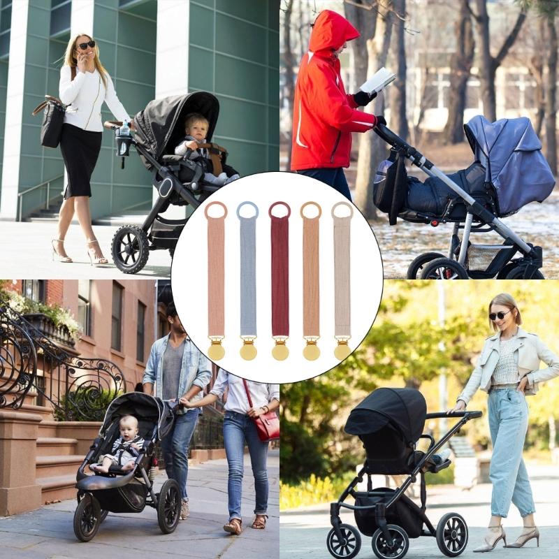 Ser of 5Pcs Pacifier Clip Chain for Baby Soft and Safe Infant Toddler Soother Holder Rope Prevent Loss and Contamination