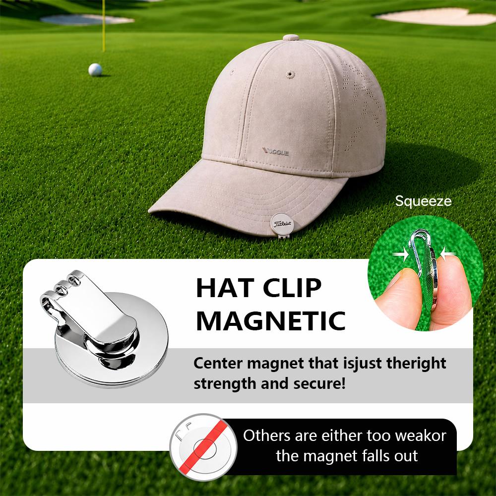 Funny Golf Ball Marker with Magnetic Hat Clip for Men Women, Golf Accessories Gifts for Golfer, Removable Golf Hat Clip Markers