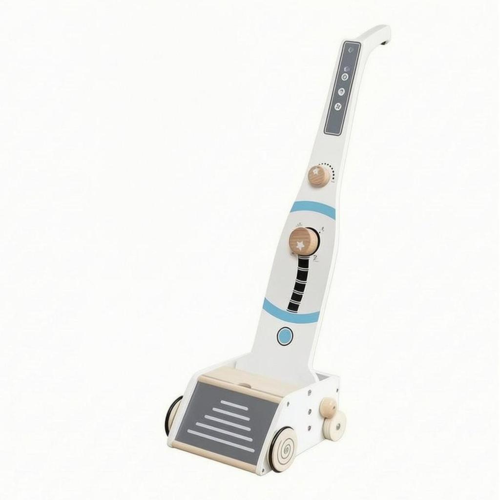 Wooden Vacuum Cleaner Toy Pretend Play Upright Decorative Panel Kids