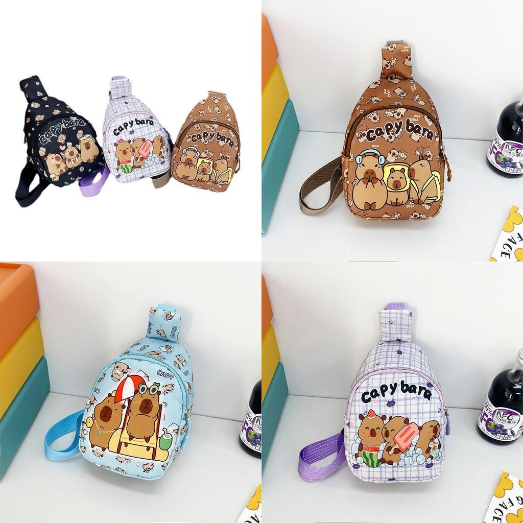 Adorable Cartoon Children's Backpack Trendy Nylon Crossbody Bag For Boys And Girls
