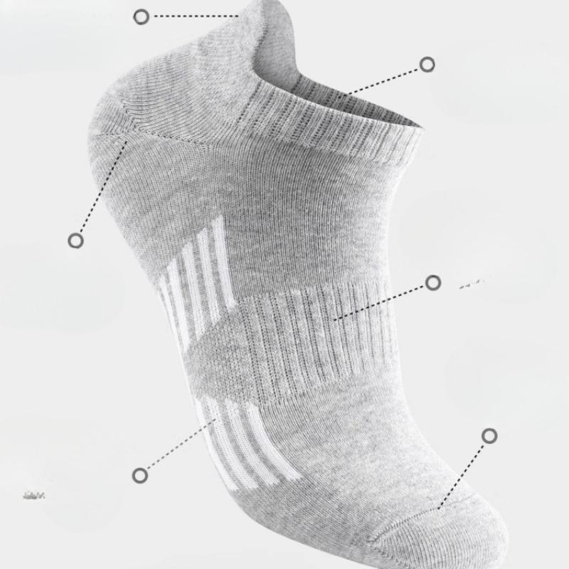 Men's Sports Socks, Summer Running Pure Cotton Short Socks, Sweat-absorbing and Odor-proof Men's Basketball Socks, Marathon Socks