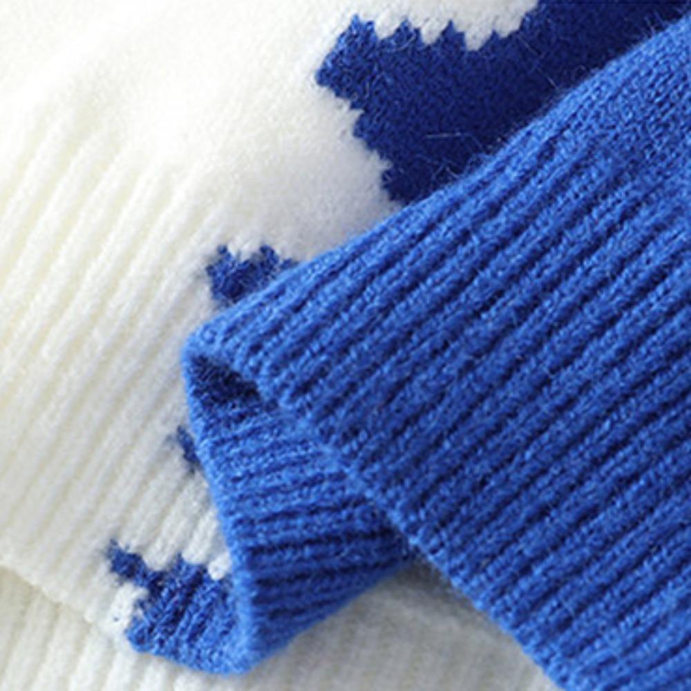 Men's Winter Knitted Sweater Anti-Ball Anti-Wrinkle Loose Warm Casual Fashion Round Neck Long Sleeve Top Warm Outdoor Comfortable Sweater