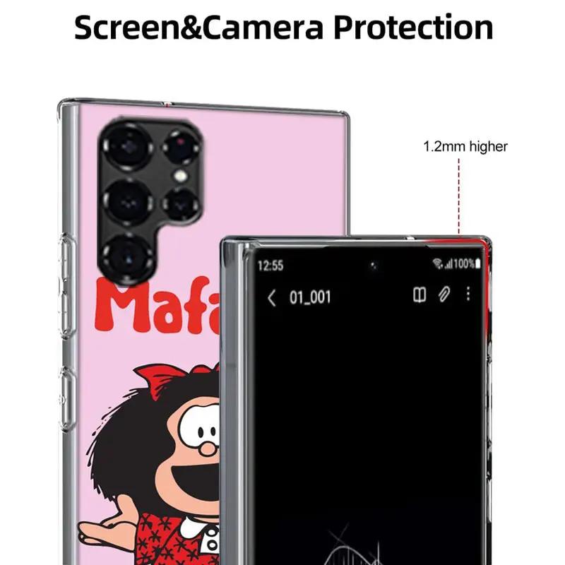 Cartoon Mafalda Cases Phone Case for Samsung Galaxy S26 Ultra S25 Edge S24 S23 FE S21 Plus S20 S22 Cover TPU Capa Shell Shockpro