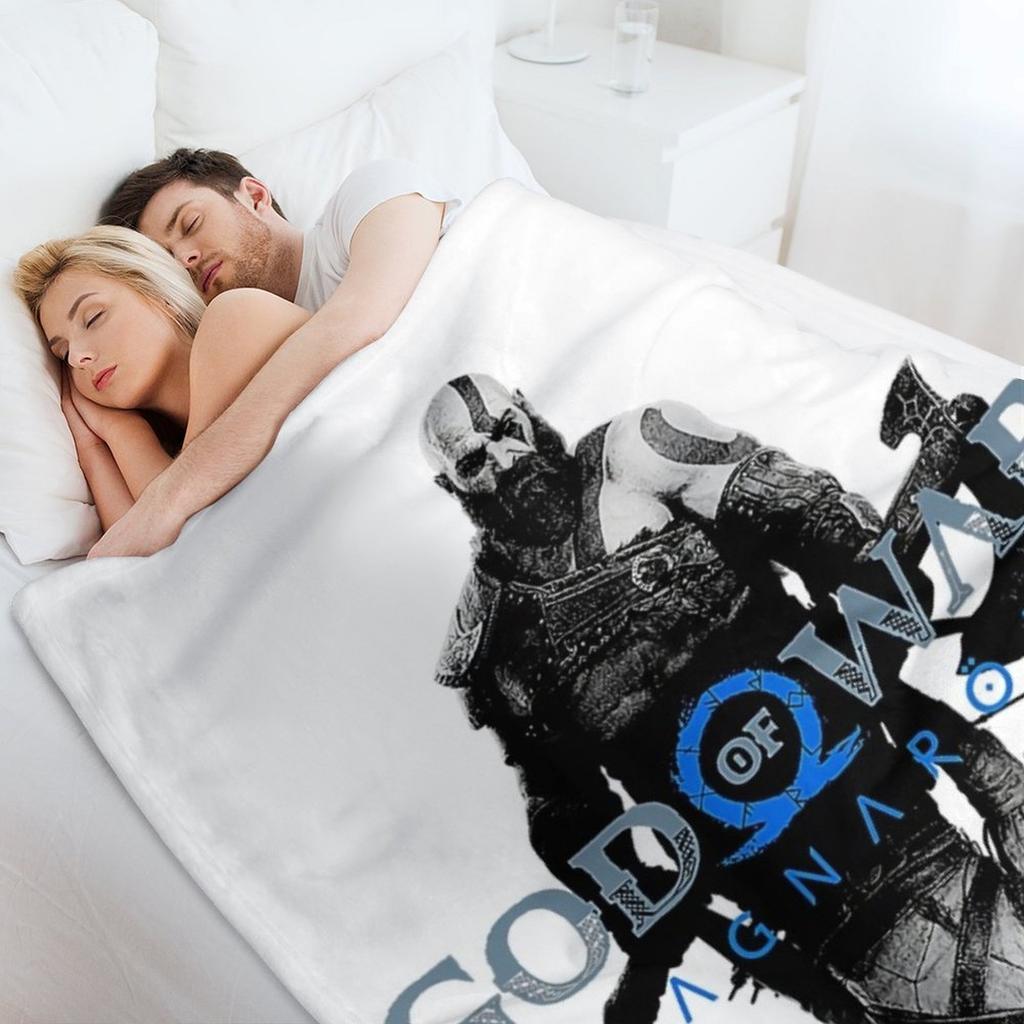 God of War_ Ragnarok Kratos and Atreus Throw Blanket Decorative Sofa Soft Big Bed Bed Fashionable Blankets