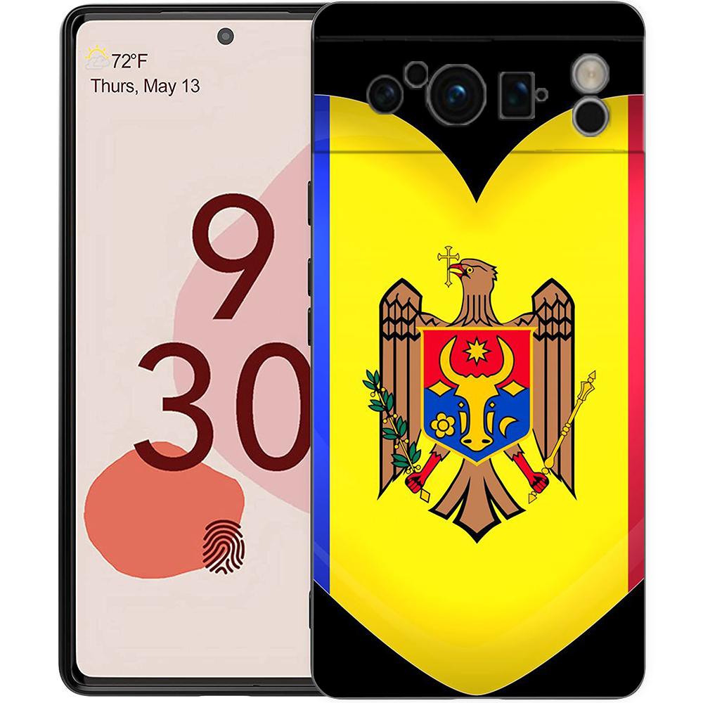 Für Google Pixel 10 Pro Handyhülle Pixel 9 Pro XL TPU Hülle Pixel 8 Pro 9A 8A 7A 7 6A 6 Pro Weiche Abdeckung Moldawische Flagge