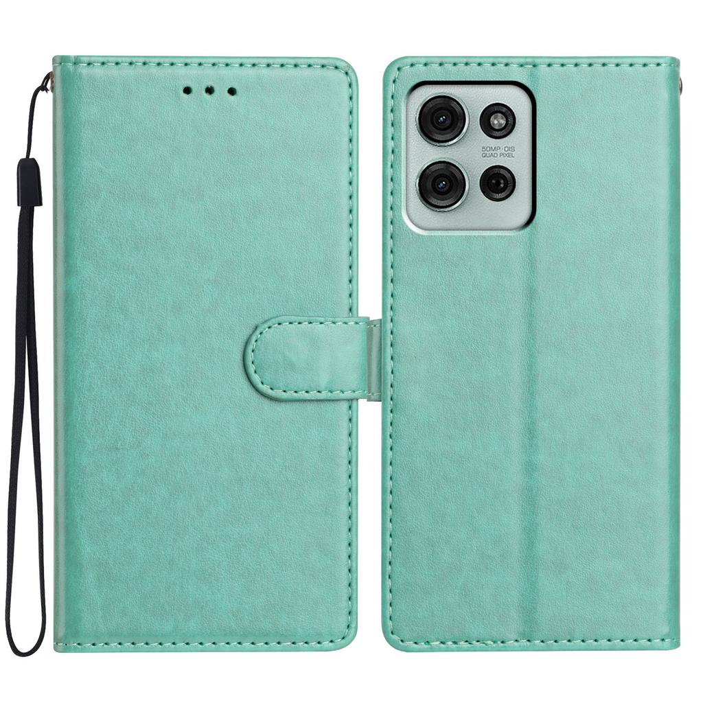 For Motorola Moto G75 5G Leather Case Wallet Stand Phone Cover with Handy Strap