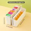 1pc Portable Plastic Pencil Organizer with Multi Compartments Insert Style Desk Storage for Markers, Watercolor Brushes, Office  Art Supplies,