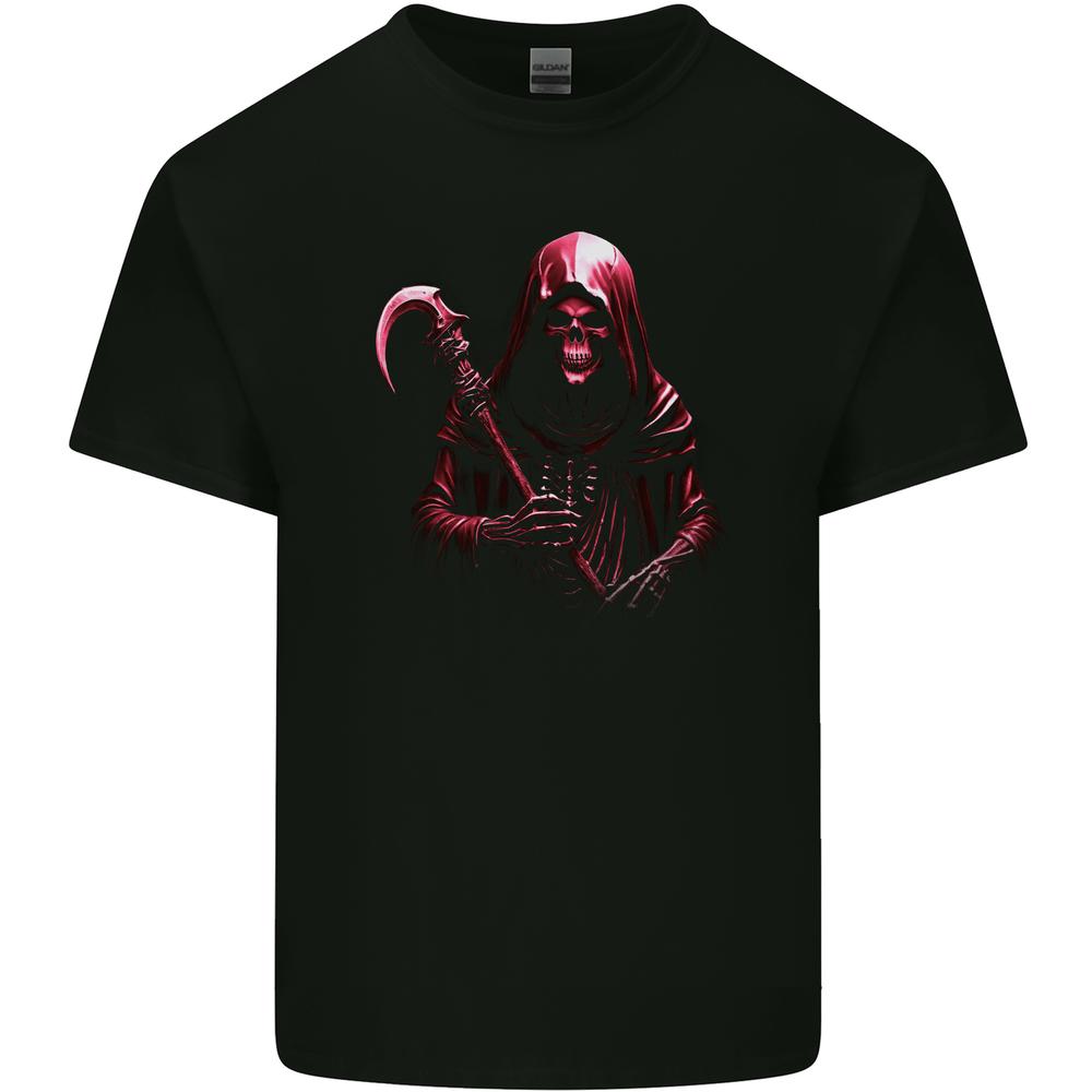 The Grim Reaper and Sythe Skull Design 2 Kids T-shirt Boys Girls XL