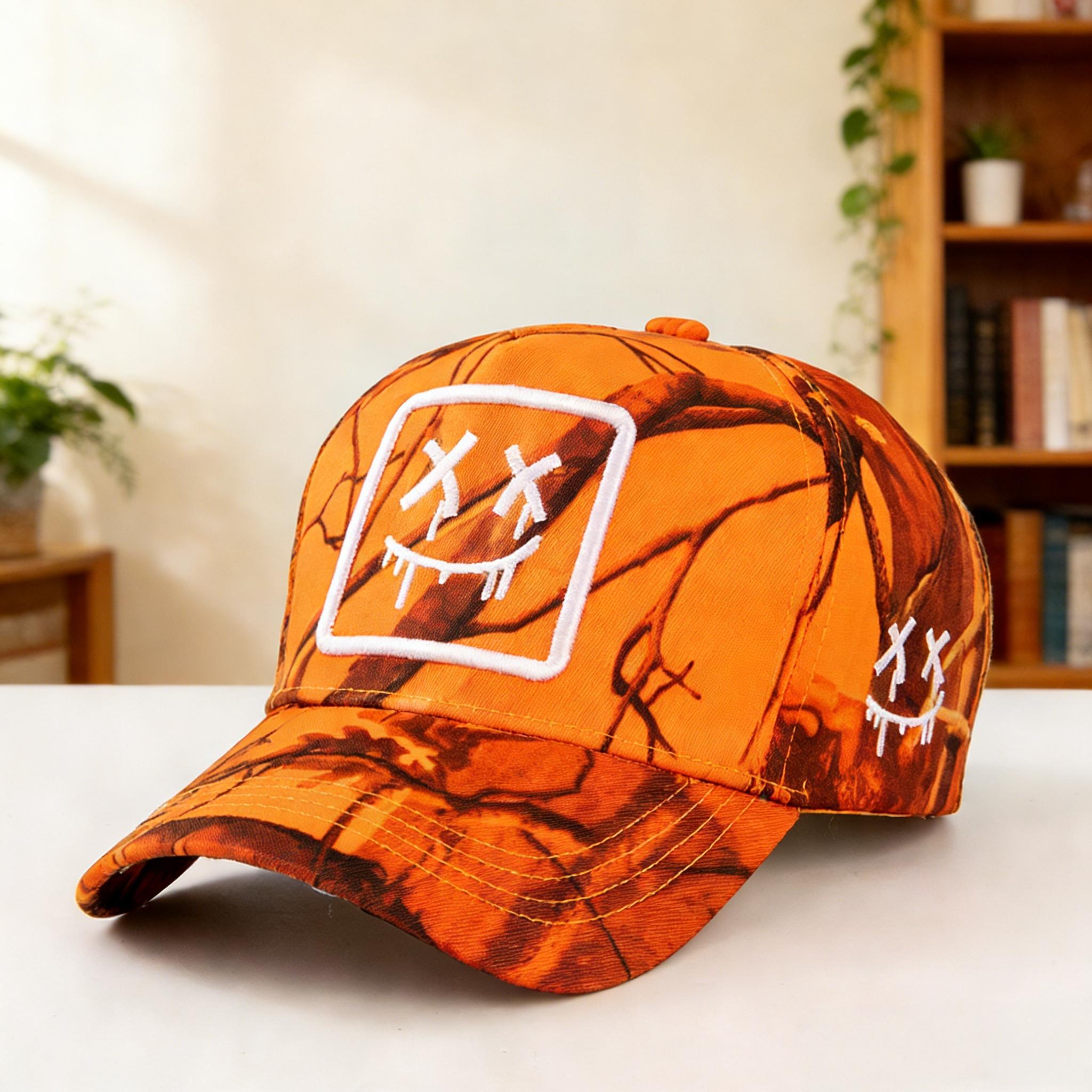 Stilvolle Camouflage-Baseballkappen und modische Abzeichen - Verstellbarer Verschluss hinten, Atmungsaktives Gewebe, Perfekt für Freizeitkleidung Adjustable