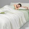 A-Class Dual Color Cool Ice Silk Summer Quilt, Washable Summer Single Double Bed Quilt Set for Student Dormitory