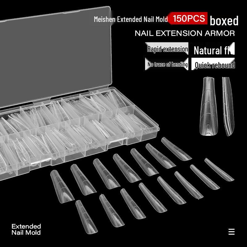 150-Piece Nail Art Crystal Extension Gel Polish Mold Set for Quick Nail Tips