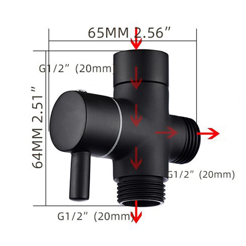 3 Way Shower Head Diverter Valve G1/2 Brass Switch Adapter Connector Splitter Faucet Bathroom Accessories