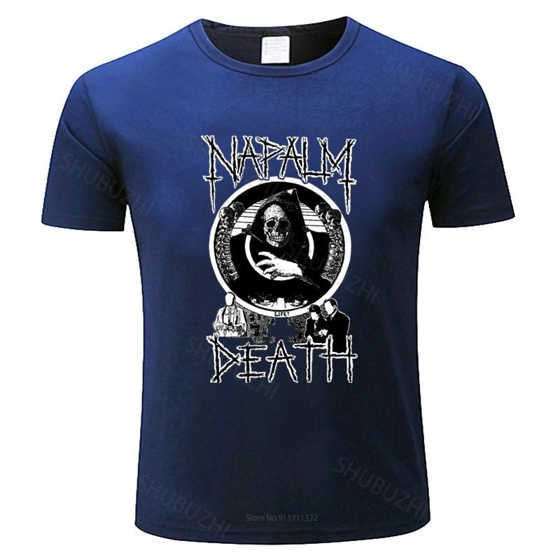 Mens Short Sleeve T Shirt NAPALM DEATH 1 T-SHIRT MENS BLACK FRUIT OF THE LOOM DTG Fashion Tee-shirt Male Summer Tops