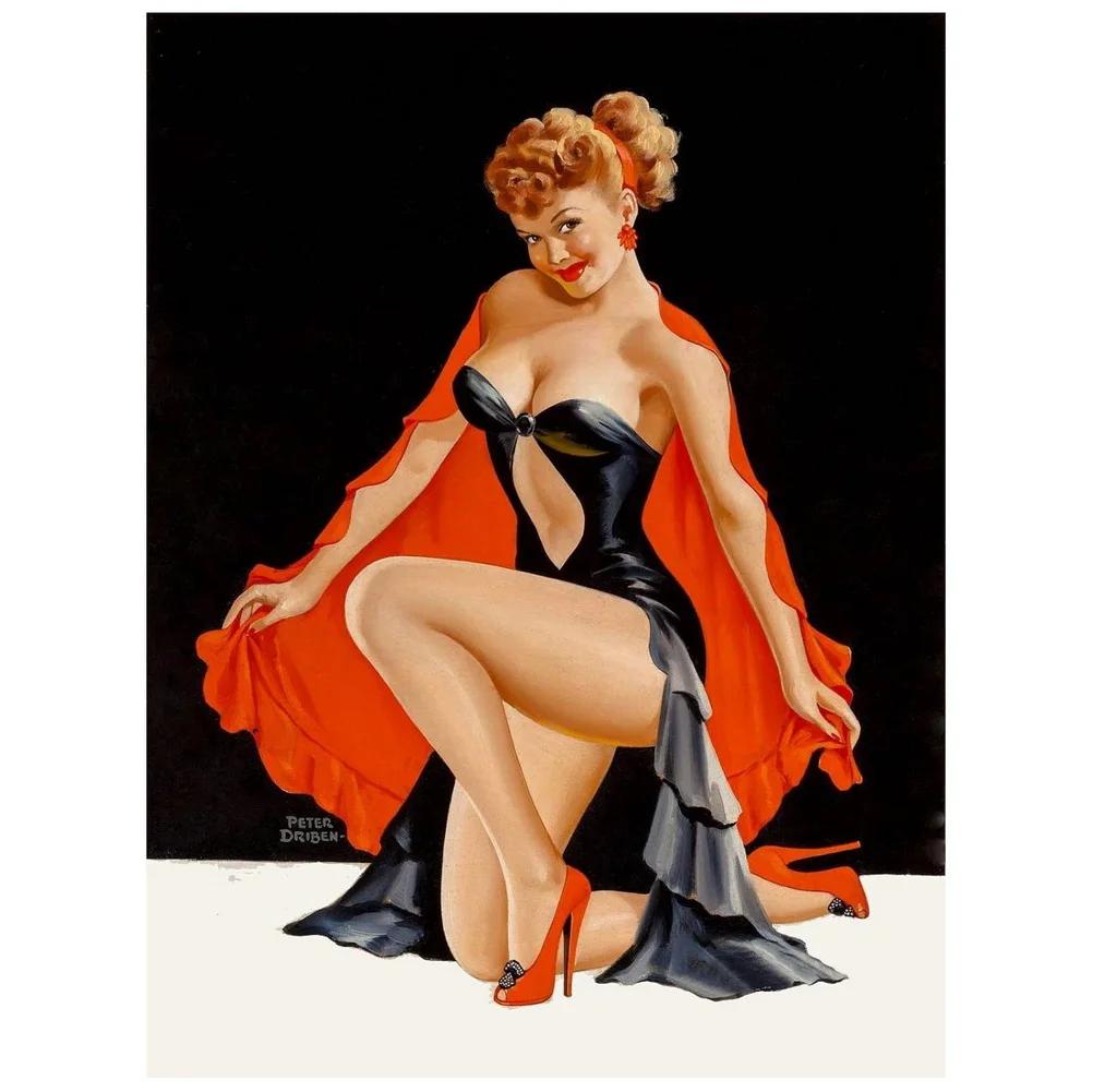 Metal Tin Signs Plaque Pinup Bikini Girl Wall Decoration Vintage Art Poster Iron Painting for Man Cave Home Cafe Garden Club