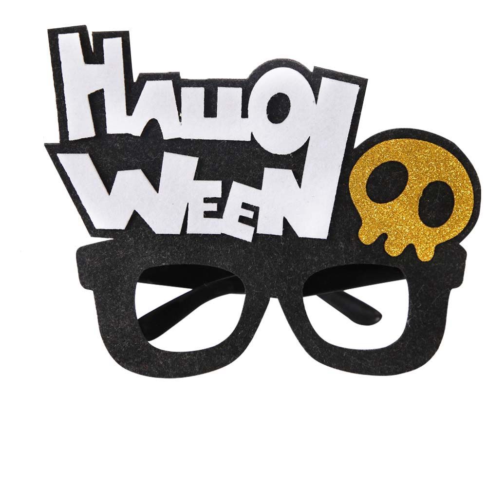 Skull Head Eyeglasses Frames Cobweb Ghost Halloween Decoration Glasses Pumpkin Halloween Dress Up