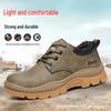 Men’s Summer Breathable Steel Toe Work Safety Shoes – Anti-smash, Anti-puncture, Insulated for Construction Workers